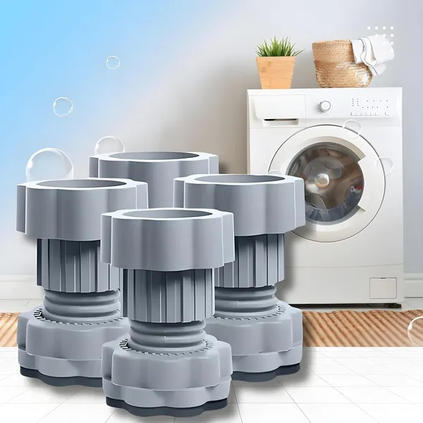 MIXAREO_(4pcs)_Washing_Machine_Vibration_Pads_-_Adjustable_Dryer_Shock_(Pack_of_1)_Washing_Machine_Soap_Dispenser_()