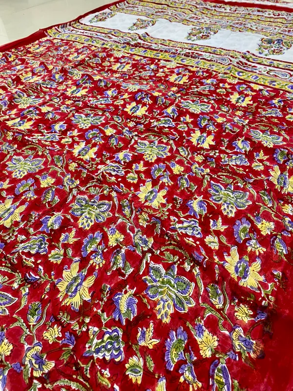 Red_Silk_Block_Print_Saree_For_Women