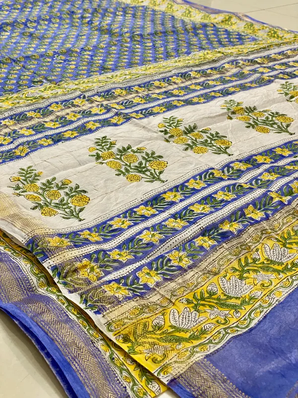 Blue_Maheshwari_Silk_Cotton_Hand_Block_Printed_Saree_For_Women