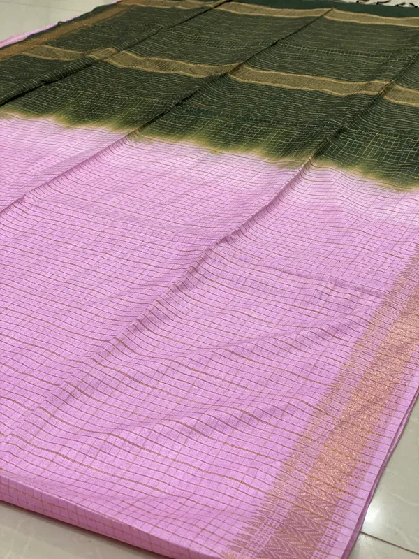 Pink_Green_Liva_Bamboo_Silk_Zari_Woven_Saree_For_Women