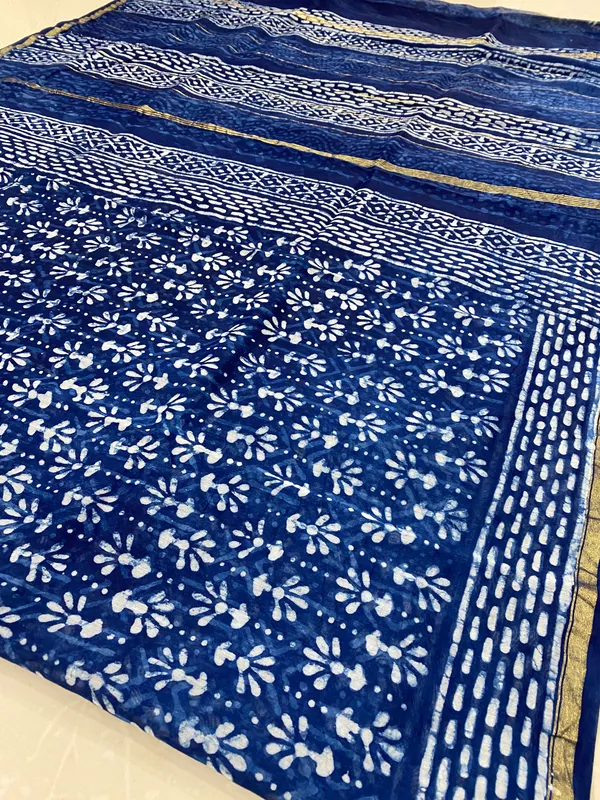 Indigo_Silk_Cotton_Daboo_Hand_Block_Printed_Saree_For_Women