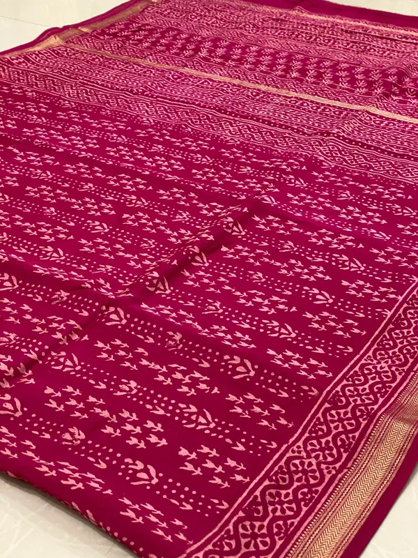 Pink_Silk_Cotton_Hand_Block_Printed_Saree_For_Women