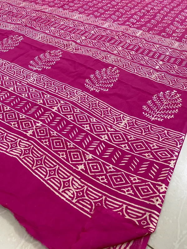 Pink_Cotton_Mul_Hand_Block_Printed_Saree_For_Women