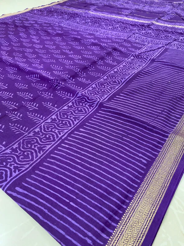 Purple_Silk_Cotton_Hand_Block_Printed_Saree_For_Women