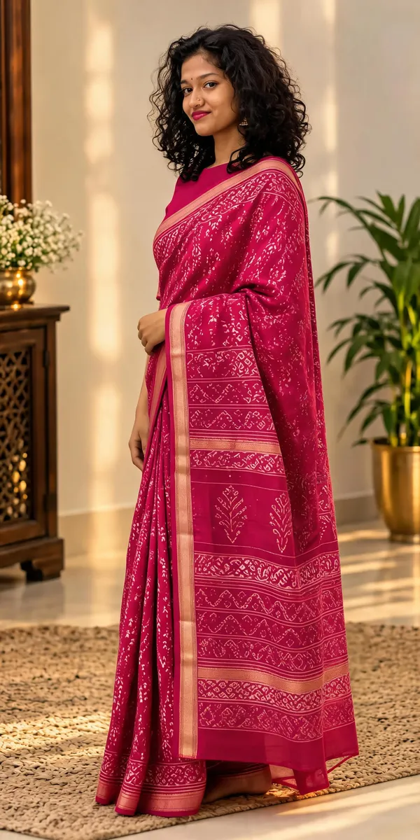 Pink_Silk_Cotton_Hand_Block_Printed_Saree_For_Women