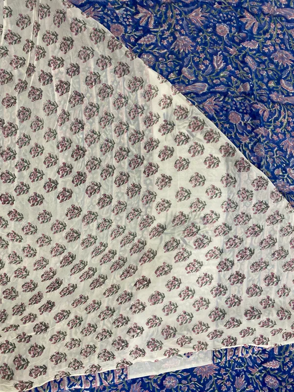 Blue_Georgette_Hand_Block_Printed_Saree_For_Women