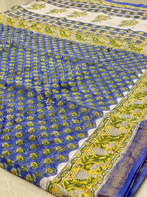 Blue_Maheshwari_Silk_Cotton_Hand_Block_Printed_Saree_For_Women