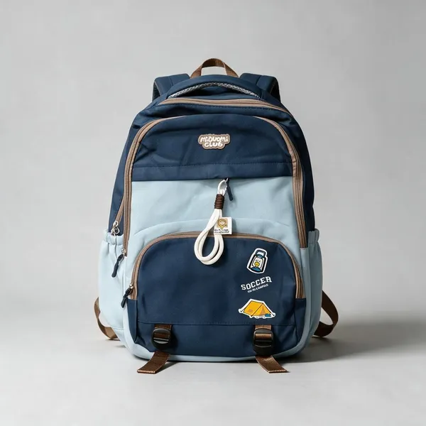 Blue_Nylon_Casual_Backpack_For_Unisex