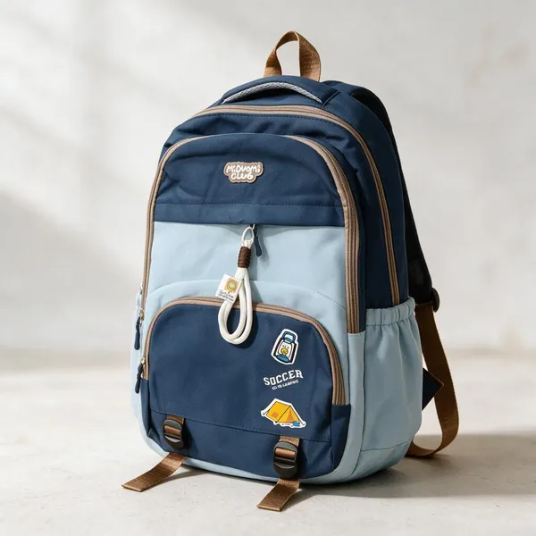 Blue_Nylon_Casual_Backpack_For_Unisex