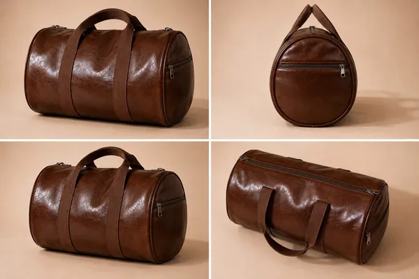 Brown_Synthetic_Leather_Duffle_Gym_Bag_For_Unisex