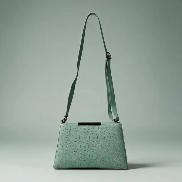 Green_Synthetic_Leather_Embossed_Cross_Body_Bag_For_Women