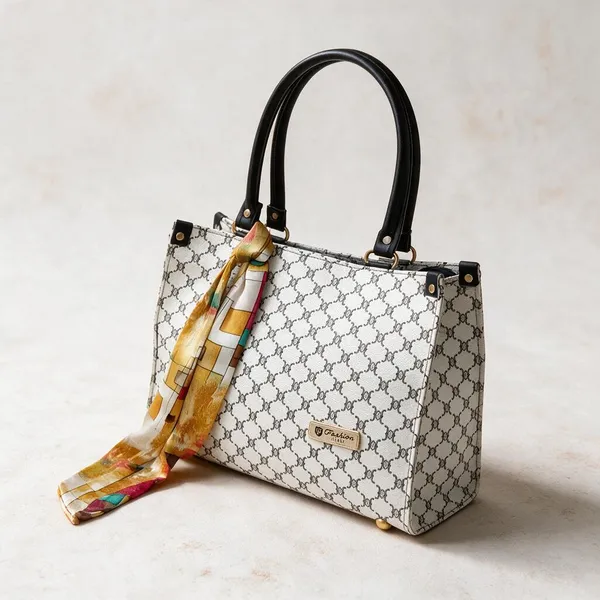 Cream_Synthetic_Leather_Geometric_Crossbody_Bag_For_Women