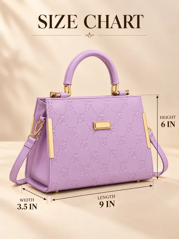 Purple_Synthetic_Leather_Structured_Cross_Body_Bag_For_Women