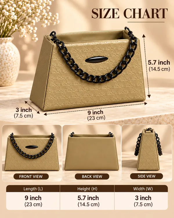 Camel_Synthetic_Leather_Embossed_Cross_Body_Bag_For_Women