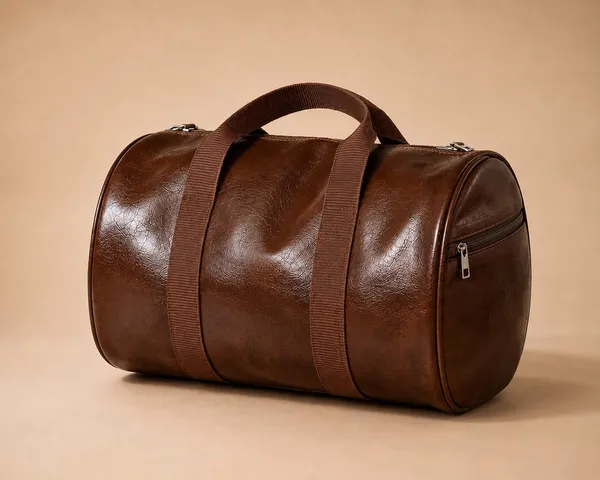 Brown_Synthetic_Leather_Duffle_Gym_Bag_For_Unisex
