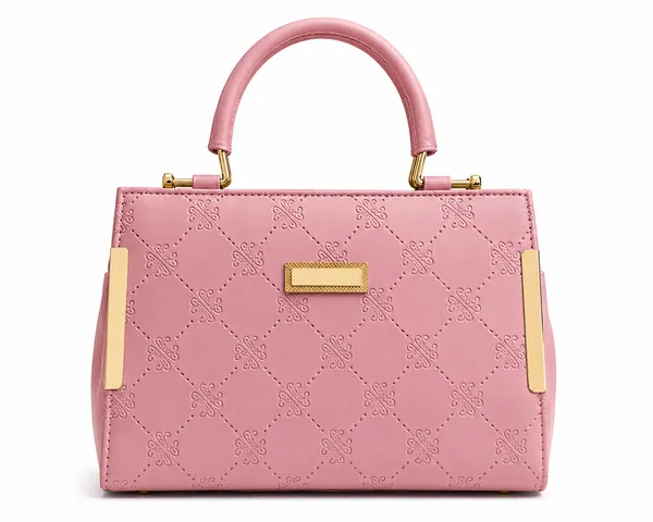 Pink_Synthetic_Leather_Embossed_Crossbody_Bag_For_Women