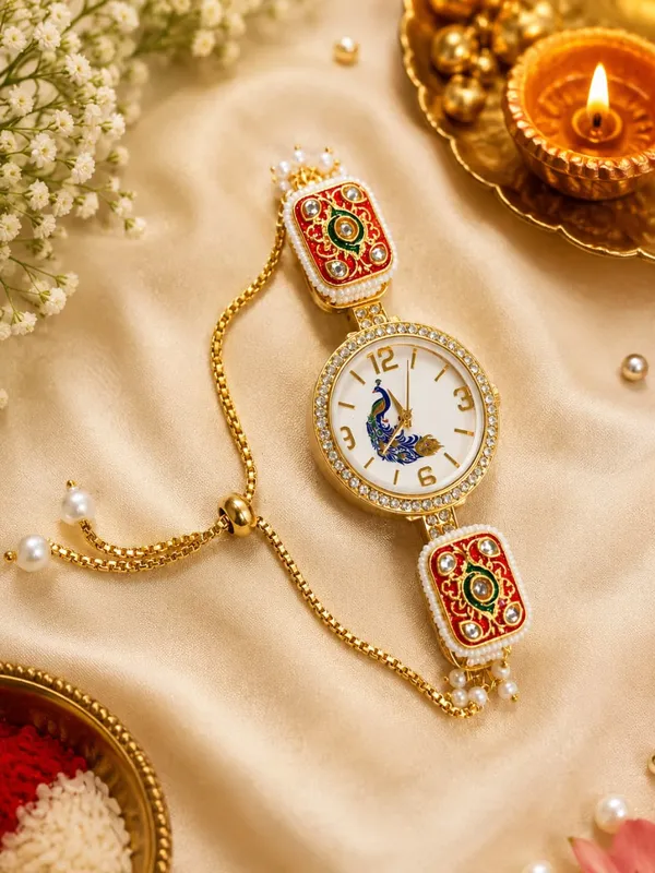 Gold_Tone_Peacock_Watch_Bracelet_For_Women