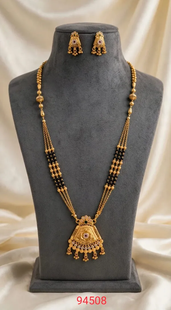 Gold_Tone_Black_Beaded_Mangalsutra_Jewellery_Set_For_Women