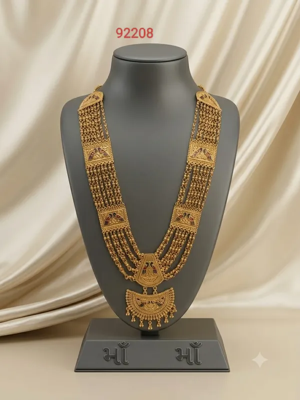 Gold_Tone_Traditional_Layered_Necklace_Set_For_Women