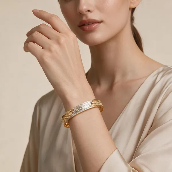 Gold_Tone_Engraved_Metal_Bangles_For_Women