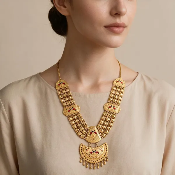 Gold_Tone_Meenakari_Temple_Necklace_For_Women