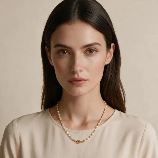 Gold_Tone_Pearl_Beaded_Necklace_For_Women