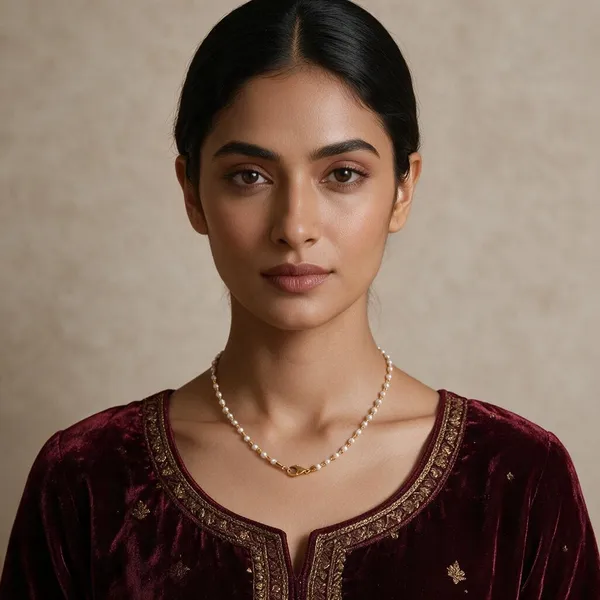 Gold_Tone_Pearl_Beaded_Necklace_For_Women