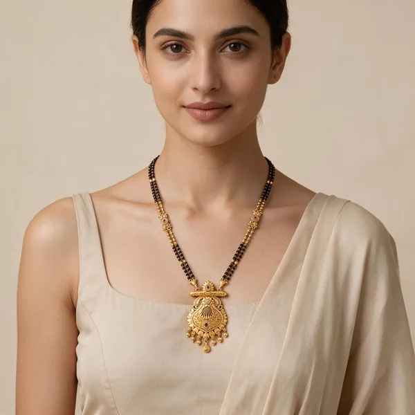 Black_Beaded_Gold_Tone_Mangalsutra_Necklace_For_Women