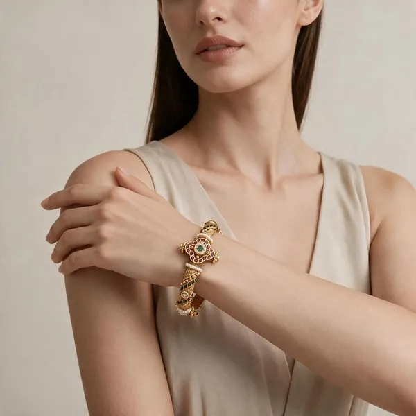 Gold_Tone_Embellished_Bangles_Set_For_Women