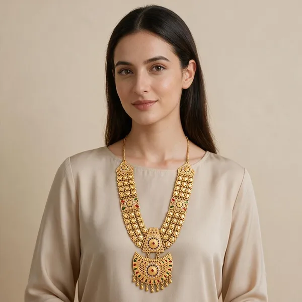 Gold_Tone_Traditional_Long_Necklace_For_Women