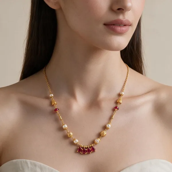 Gold_Tone_Beaded_Necklace_For_Women