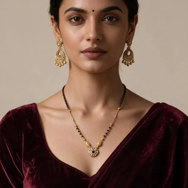 Black_Beaded_Gold_Tone_Mangalsutra_Necklace