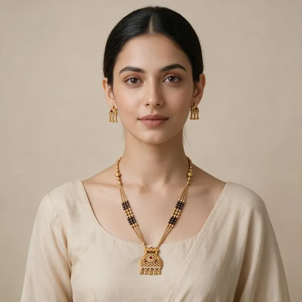 Gold_Tone_Black_Bead_Mangalsutra_Set_For_Women