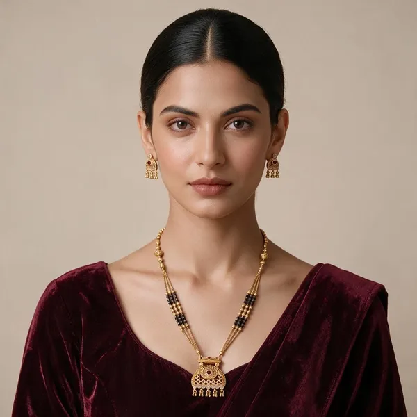 Gold_Tone_Black_Bead_Mangalsutra_Set_For_Women