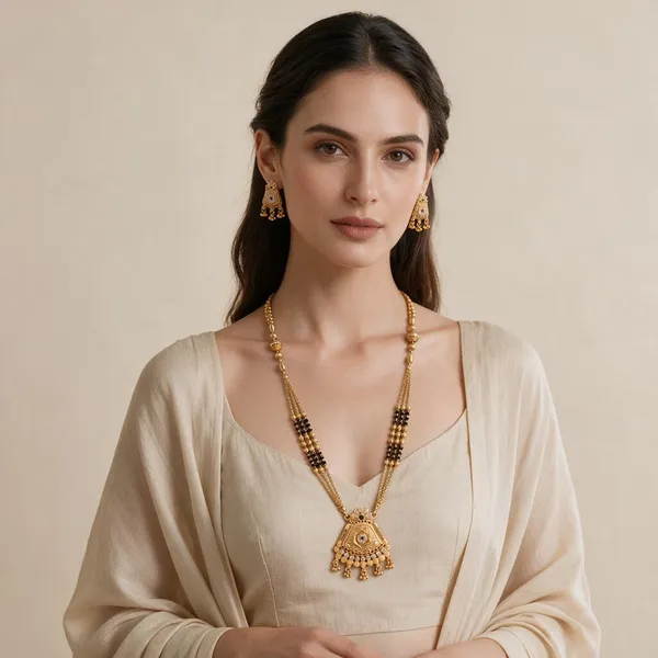 Gold_Tone_Black_Beaded_Mangalsutra_Set_For_Women