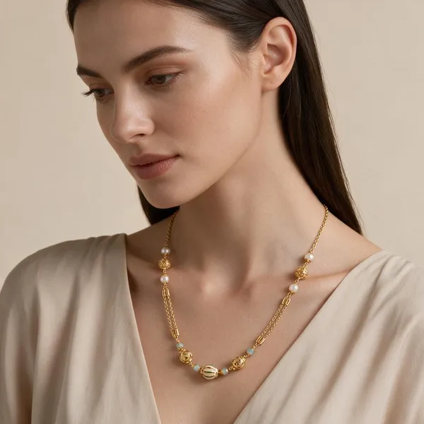 Gold_Toned_Beaded_Long_Necklace_For_Women