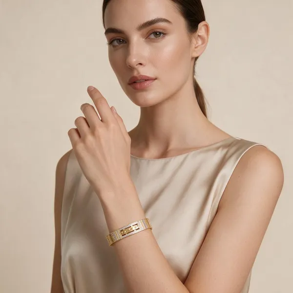 Gold_Tone_Textured_Bangle_Set_For_Women