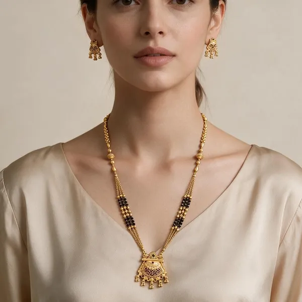 Gold_Tone_Black_Beaded_Mangalsutra_Necklace_Set