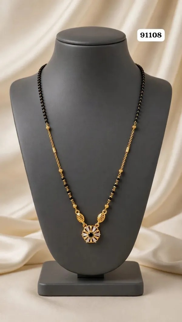 Black_Beaded_Gold_Tone_Mangalsutra_Necklace