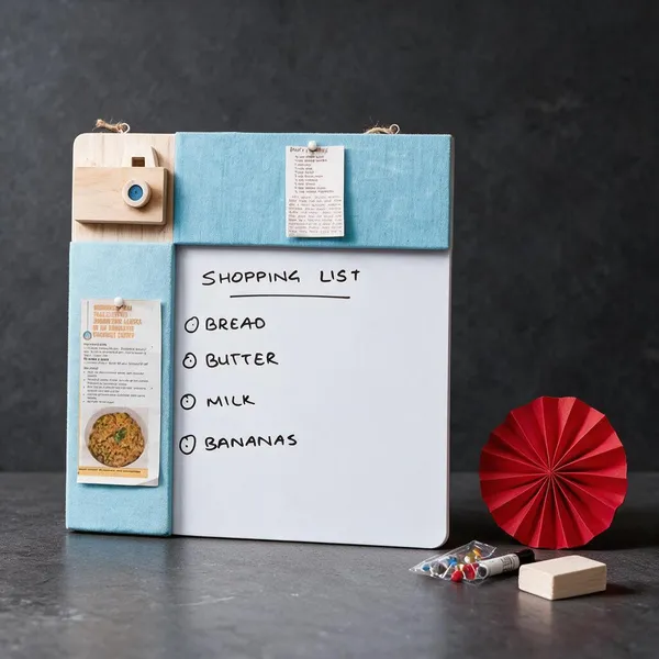 Wooden_Blue_Pin_Board_Whiteboard_Combo_Camera_Miniature