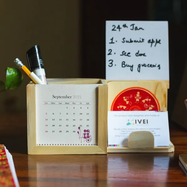Wooden_Warli_Multi-Utility_Desk_Organizer_With_Calendar_Whiteboard