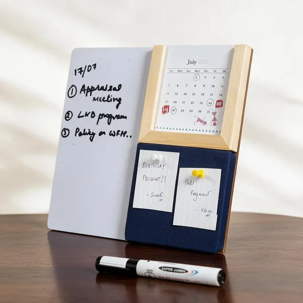 Wooden_Warli_Calendar_Whiteboard_Pin_Board_And_Pen_Holder