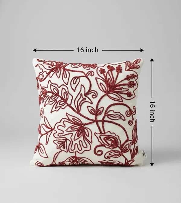 Cream_Floral_Embroidered_16_Inch_Cushion_Cover
