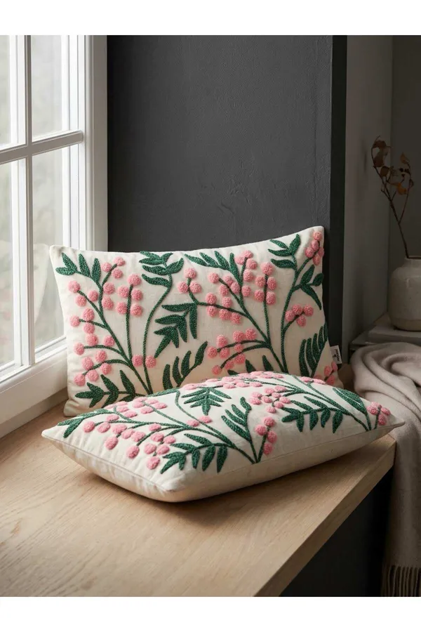 Cream_Botanical_Embroidered_Rectangular_Cushion_Cover