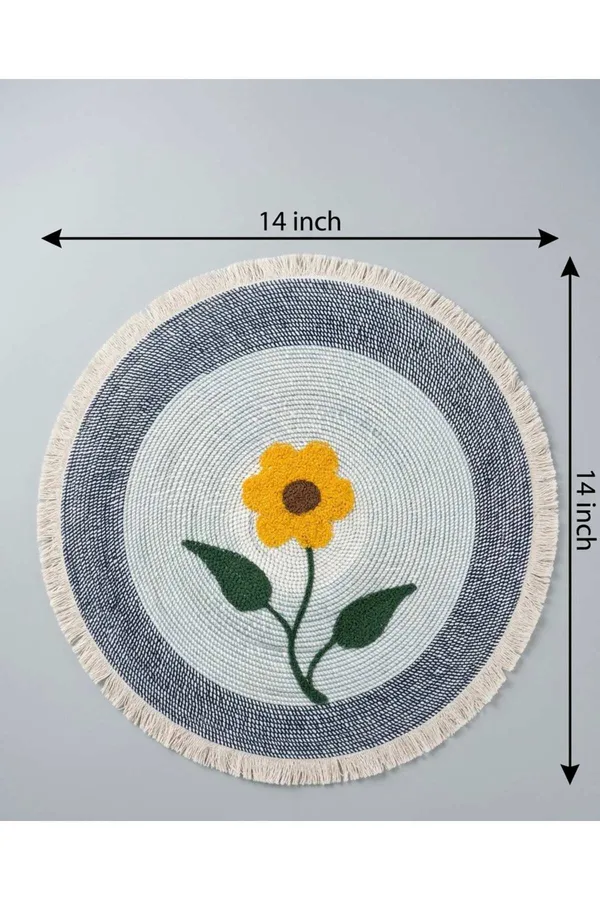 Woven_Dining_Sunflower_Pattern_Round_Placemats