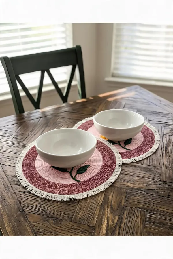 Multicolor_Pure_Wool_Yarn_Table_Mats_For_Home_And_Bedroom_Decor_(Pack_of_2_)