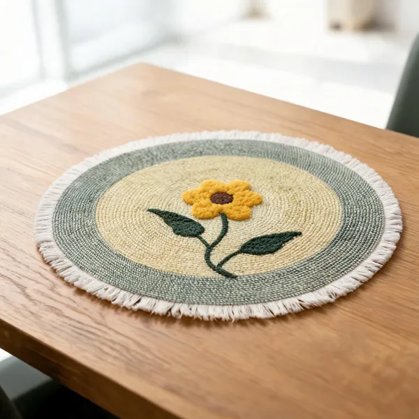 Multicolor_Pure_Wool_Yarn_Table_Mats_For_Home_And_Bedroom_Decor_(Pack_of_2_)