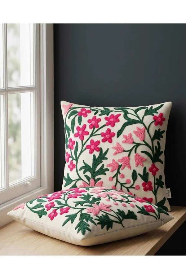 Embroidered_Floral_16_Inch_Square_Cushion_Cover