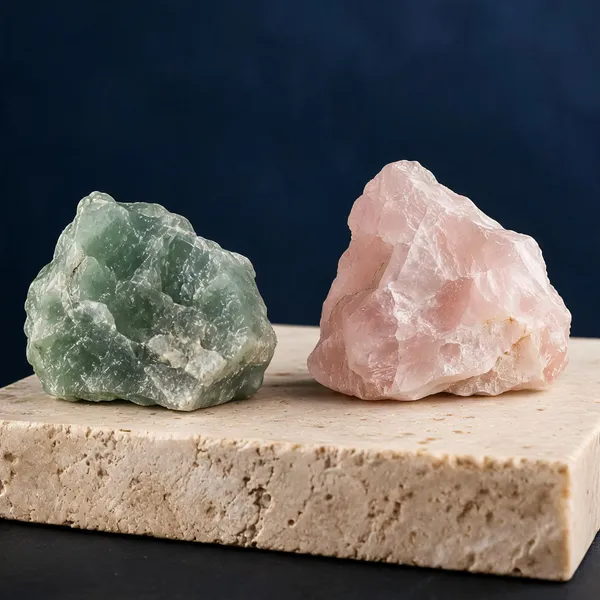 Green_Aventurine_&_Rose_Quartz_Raw_Gemstone_Duo_Love_&_Luck_Crystal_Set