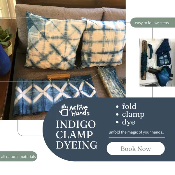 Active_Hands_Natural_Indigo_Dye_Clamp_Shibori_Hobby_Craft_Diy_Kit_Indigo_Shibori_Dyeing_Indigo_Clamp_Dyeing_Diy_Herbal_Tie_Dye_Kit
